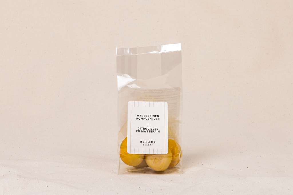 Citrouille en massepain 4pc
